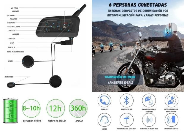 &u+ INTERCOMUNICADOR BT MOTO CASCO (8555)
